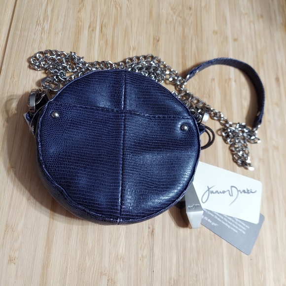 Junior Drake Italian Leather, Micro Cross Body Bag (Violet Ember, Blue Colo… - Picture 2 of 12